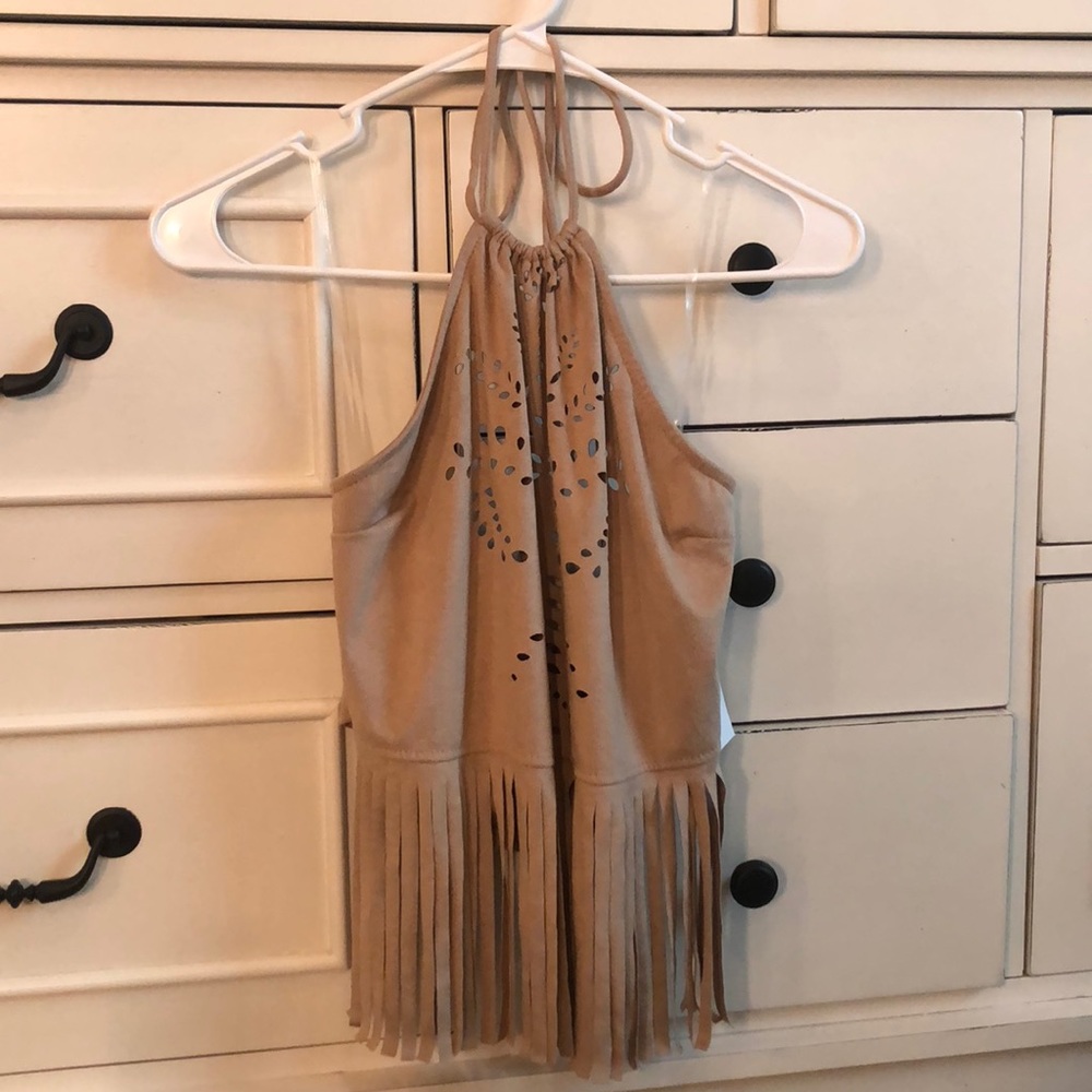 Suede Halter Top